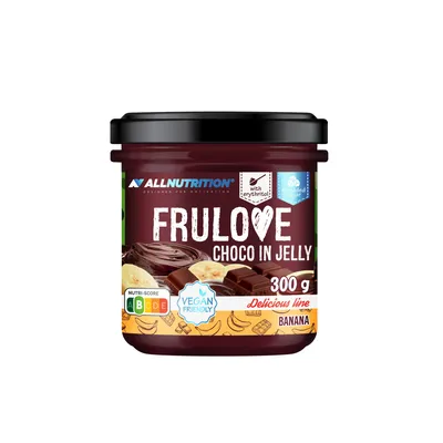 Produktbild von ALLNUTRITION FRULOVE CHOCO IN JELLY 300g Banane Marmelade Früchte Schokolade