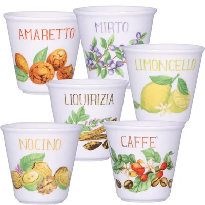 Zdjęcie produktu dla La Porcellana Bianca - Zestaw 6 kieliszków Liquorelli
