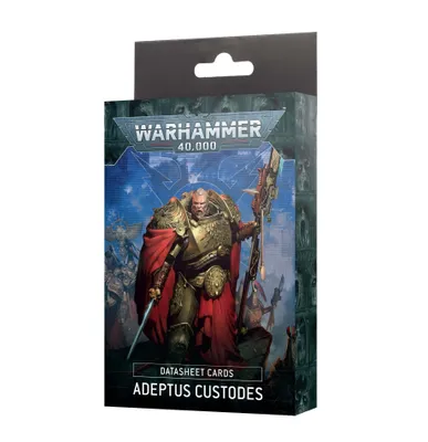 Produktbild von Warhammer 40.000 Adeptus Custodes Datasheet Cards Englisch