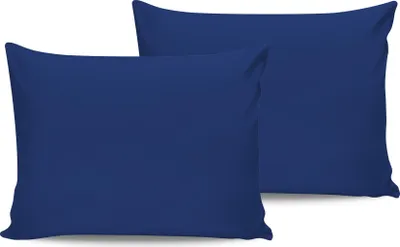 Produktbild von L'Essentiel Linge de Maison, De Dark Blue, Satin-Kissenbezug-Set (2 Stück), Dunkelblau, 100 % Baumwollsatin, 50 x 70 cm