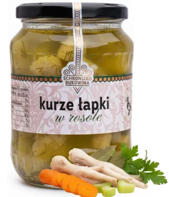Zdjęcie produktu dla Łapki kurczaka w bulionie 700 g – Schronisko Bukowina