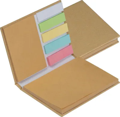 Produktbild von Haftmarkerbuch mit großen und kleinen Haftnotizen