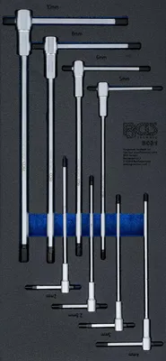 Produktbild von BGS 6081 Werkstattwageneinlage 1/3 Schraubendreher  Satz mit T-Gleitgriff, Innensechskant, 2 - 10 mm
