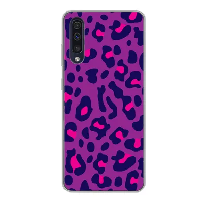 Produktbild von MuchoWow® Handyhülle Schutzhülle Hülle für Samsung Galaxy A50 Pantherdruck - Lila - Rosa Silikon Softcase Handy Hülle - Mobiltelefonhülle