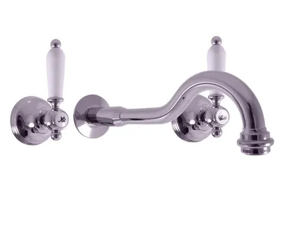 Immagine prodotto di Miscelatore per lavabo con rubinetto integrato MORAVA RETRO, colore: cromo (MK531)