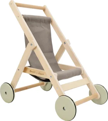 Produktbild von Bandits & Angels Puppenbuggy Lovely Green aus Holz – ab 2 Jahren – Puppenwagen aus Holz – für Puppen bis 50 cm – Puppenwagen Grün – Puppenbuggy