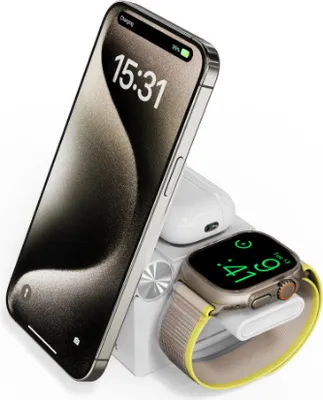 Obrázek produktu pro Cubenest 3v1 Bezdrátová magnetická nabíječka E311 kompatibilní s Magsafe