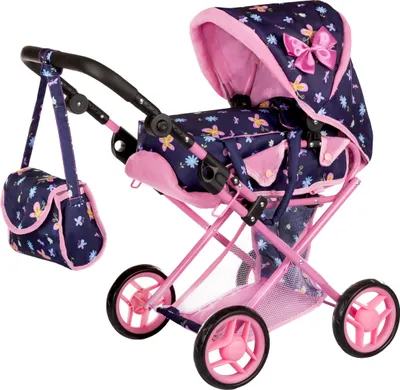 Produktbild von Puppenwagen Kinderwagen Babypuppenwagen Puppen Puppe Farbwahl Puppenkar Kombi-Puppenwagen 2-in-1