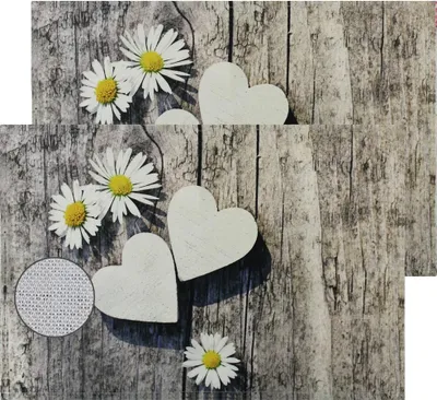 Immagine prodotto di Tovagliette tessili CLOTH margherite cuori set di 2 45x30 cm