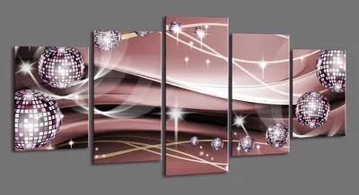 Produktbild von 6343 Disco Glamour Leinwandbild 5-teilig 200x100 cm