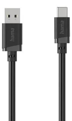 Produktbild von Hama 00201818, 0,5 m, USB A, USB C, USB 2.0, 0,48 Gbit/s, Schwarz