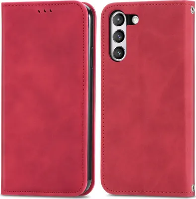Produktbild von Mobigear Retro Slim  Samsung Galaxy S21 FE Hülle Klapphülle Geldbörse - Rot