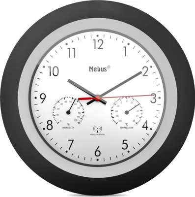 Produktbild von Mebus 19449 Funk-Wanduhr mitThermo-/Hygrom.