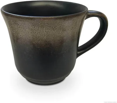 Produktbild von Original Bunzlauer Keramik großer 500ml Kaffeebecher Teetasse Ø11,2 cm, H10cm konisch, leicht geschwungen Dekor ZACIECK braun