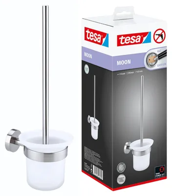 Zdjęcie produktu dla tesa 40302-00000-00 tesa WC-Garnitur MOON weiß, silber Metall