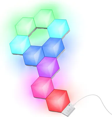 Zdjęcie produktu dla Trust GXT 905 Vybz, Sześciokąt, Ściana, Biały, 24 W, RGB, Wielo