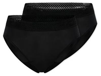 Productafbeelding van Schiesser dames, 2-pack inlegverbanden Rio voor menstruatie, maat 48, zwart