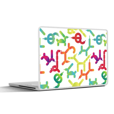 Produktbild von MuchoWow® Laptop Aufkleber Sticker Cover Ballon - Muster - Tiere 31x22.5 cm - Laptop-Deko