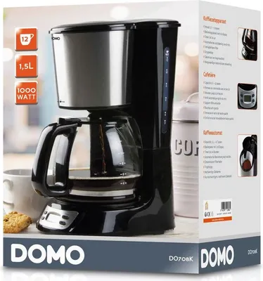 Produktbild von Domo DO708K Filterkaffeemaschine, Glaskanne, 12 Tassen, Zeitschaltuhr