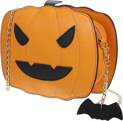 Produktbild von Halloween Kürbis Tasche – stylische Umhängetasche für Damen & Kinder