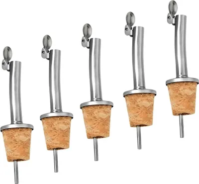 Immagine prodotto di Beccuccio di versamento per bottiglie di sughero con tappo - set da 5