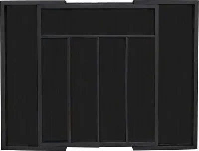 Image de Range-couverts extensible en bambou noir
