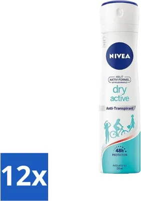 Immagine prodotto di Nivea - Deodorante - Spray antitraspirante Dry Fresh - 150 ml - confezione risparmio - 12 pezzi