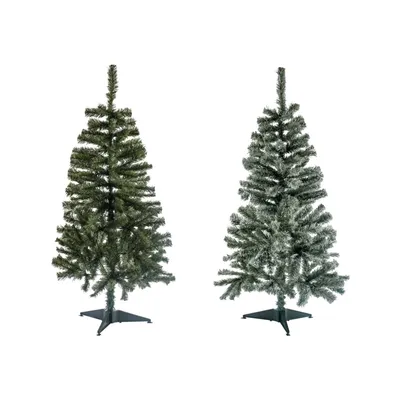 Produktbild von Künstlicher Weihnachtsbaum 120 cm mit Ständer dicht & faltbar Beflockt