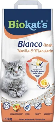 Produktbild von Biokat's Bianco Frischstreu Vanille und Mandarine 10 kg