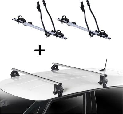 Produktbild von 2x Fahrradträger SAGITTAR + Dachträger VDP EVO ALU kompatibel mit Daihatsu Sirion 5 Türer 1998-2005