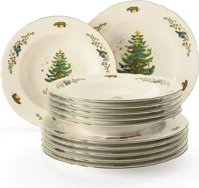 Image de Service de table 12 pièces - Seltmann Weiden Marieluise Weihnachten - Assiette creuse Assiette creuse