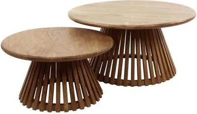 Produktbild von Hoyz Collection Hoyz - Couchtisch Tweak - Mango massiv - Farbe Sand - 2er Set