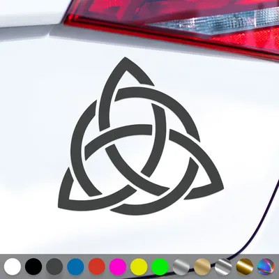 Produktbild von PantherPixel Triqueta Aufkleber Keltischer Kelten Knoten Sticker Auto Geschenkidee Farbe Dunkelgrau