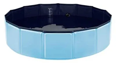 Produktbild von Hundeplanschbecken, 80 x 20 cm, PVC-Hundepool, faltbare Hundebadewanne