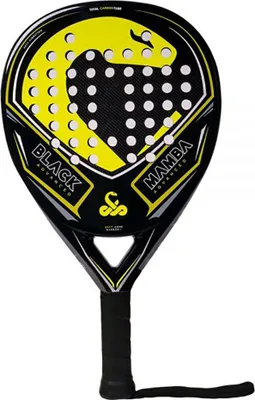 Image de Vibor-A Mamba raquette de padel en carbone noir et jaune avancée