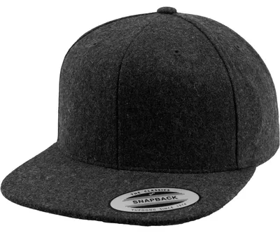 Image de Yupoong Melton Wool Snapback Cap dunkelgrau Uni
