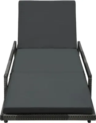 Immagine prodotto di Lettino Prendisole con Cuscino in Polyrattan Grigio