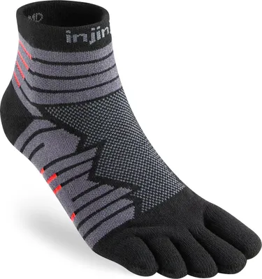 Produktbild von injinji Injinji Herren Ultra Run Mini-Crew Zehensocken onyx 40,5-44