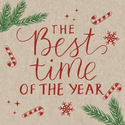Produktbild von RP 25 kleine Cocktailservietten nachhaltig Best Time - Weihnachten, schönste Zeit 25x25cm