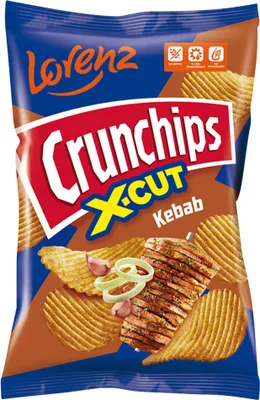Produktbild von Crunchips X-Cut Kebab-Flavoured Potato Chips 140 G