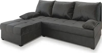 Produktbild von Masseno Ecksofa RITA mit Schlaffunktion L-Form, Sofa mit Bettkasten, Wohnzimmersofa, Couch, Soffa, Bettsofa, Couchgarnitur- Grau, PAROS 06