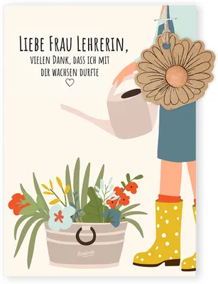 Produktbild von Blossombs Geschenkkarte mit Samenbomben - Anhänger mit Blumenzwiebeln - Lehrerin Geschenke - Liebe Frau Lehrerin