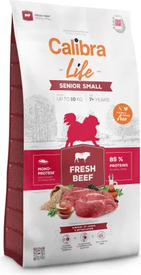Productafbeelding van CALIBRA Dog Life Senior Small Fresh Beef - droogvoer voor honden - 1,5 kg
