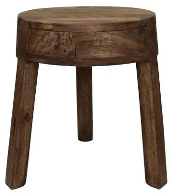 Imagen del producto de Mesa auxiliar Pomax Pablo, color marrón, Ø 30 x altura 37 cm
