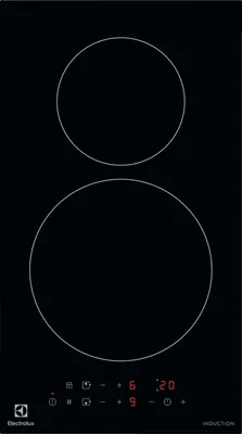 Image de Electrolux LIT30230C, Noir, Intégré, 29 cm, Table de cuisson à induction à zones, Verre trempé, 2 zone(s)