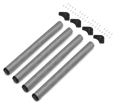 Obrázek produktu pro emuca sada 4 stolových noh, ocel STŘÍBRNĚ ŠEDÁ Výška 830 mm - Ø 60 mm / podpěry