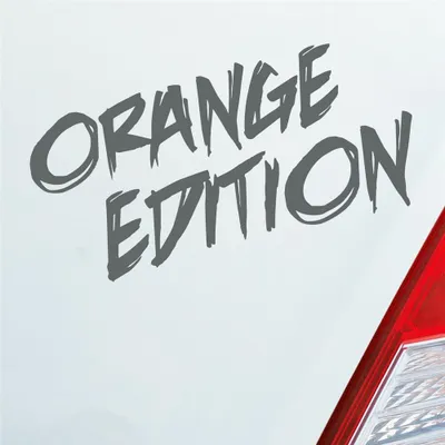 Produktbild von Auto Aufkleber Orange Edition Auto Car Tuning Motorrad 15x7 cm Grau Sticker Heckscheibenaufkleber