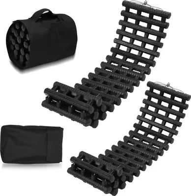 Zdjęcie produktu dla Hengda, zestaw 2 sztuk płyt piaskowych do pomocy przy ruszaniu, max. 3,5 t, 80 cm, do samochodów osobowych i ciężarówek, płyty trakcyjne