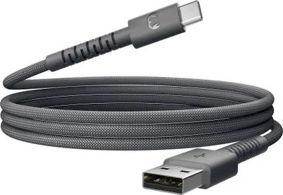 Produktbild von FRESH 'N REBEL USB-A zu USB-C silicon geflochtenes Kabel "FlexWave" 70cm, Storm Grey (00231885)
