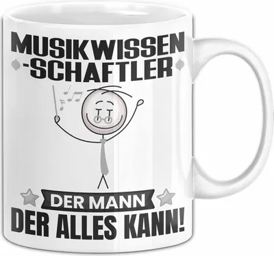 Produktbild von Musikwissenschaftler Tasse Geschenk für Musikwissenschaftler Der Mann Der Alles Kann Geschenkidee zum Geburtstag (Weiß)